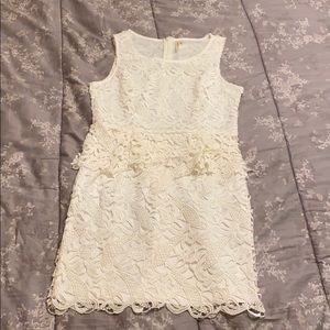 White lace mini dress